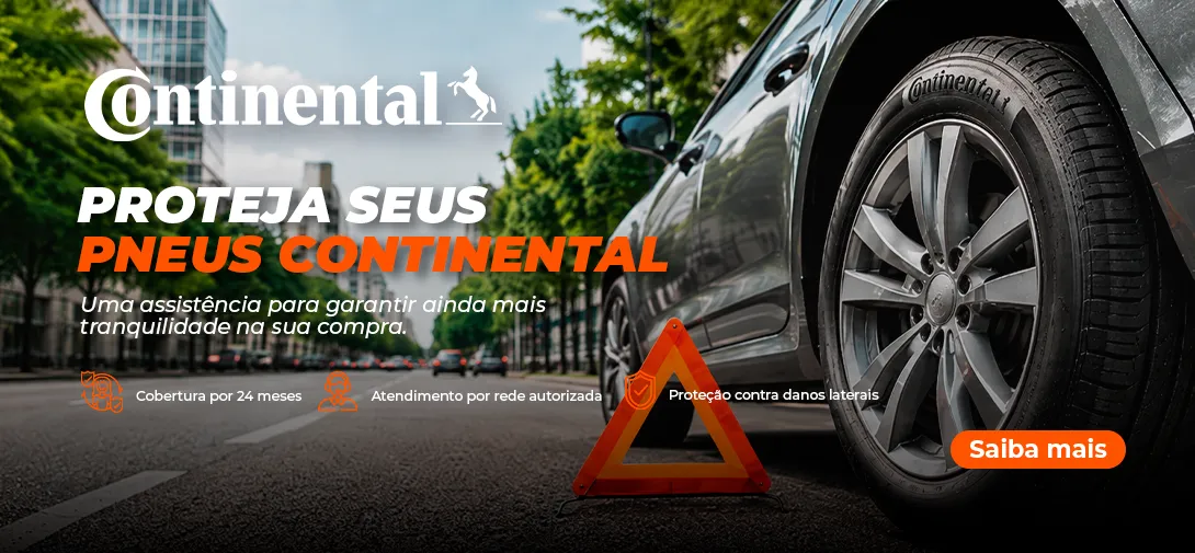 Proteja seus pneus Continental: assistência com cobertura por 24 meses